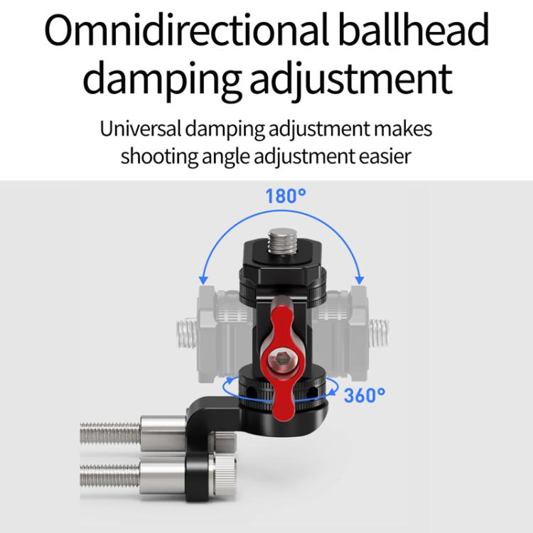 1/4 Universal Damping Adjustment Bicycle Stem Camera Mount Cycling Front Light Bracket For Shooting - free shipping - PMC Jewellery - Order now!