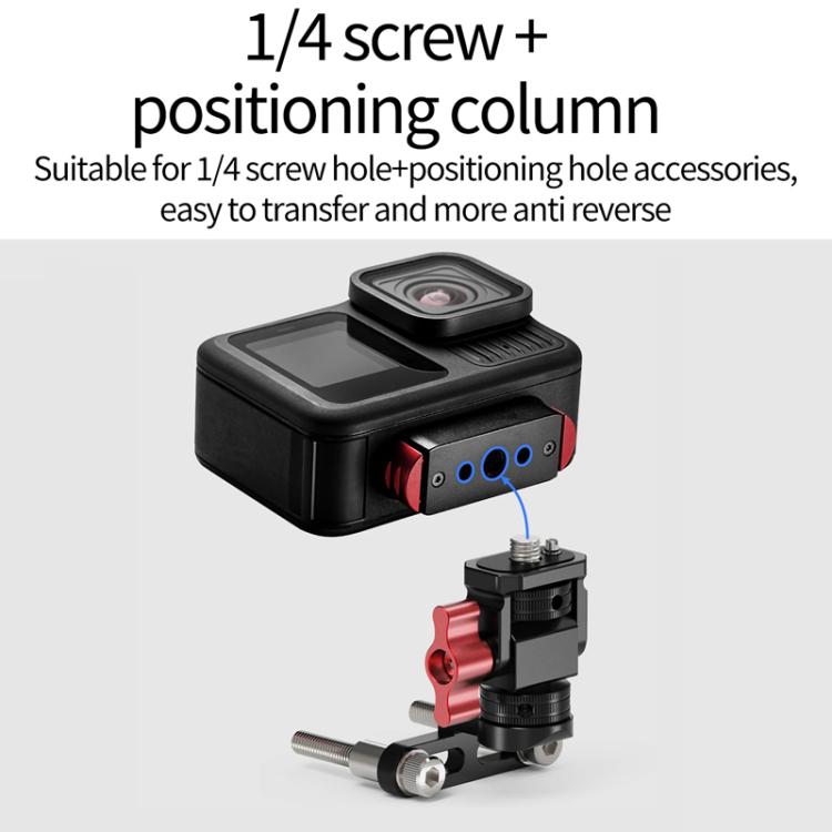 1/4 Universal Damping Adjustment Bicycle Stem Camera Mount Cycling Front Light Bracket For Shooting - free shipping - PMC Jewellery - Order now!