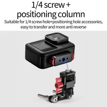1/4 Universal Damping Adjustment Bicycle Stem Camera Mount Cycling Front Light Bracket For Shooting - free shipping - PMC Jewellery - Order now!