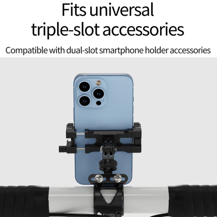 3 Card 360 Degree Damping Rotation Adjustment Bicycle Stem Camera Mount Cycling Front Light Bracket For Shooting - free shipping - PMC Jewellery - Order now!