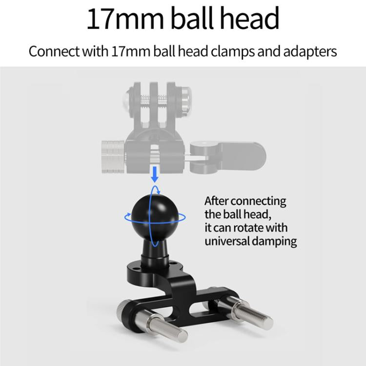 17mm Ball Head Bicycle Stem Camera Mount Cycling Front Light Bracket For Shooting - free shipping - PMC Jewellery - Order now!