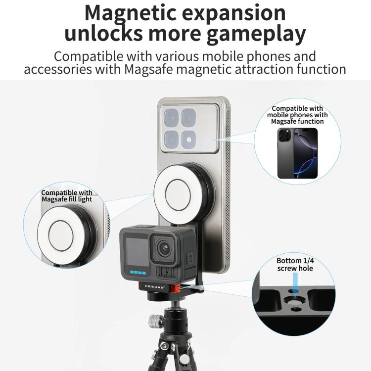 For DJI Action 5 Pro / 4 / 3 / 2 Multifunctional Magnetic Quick Release Base Bracket Expansion - free shipping - PMC Jewellery - Order now!