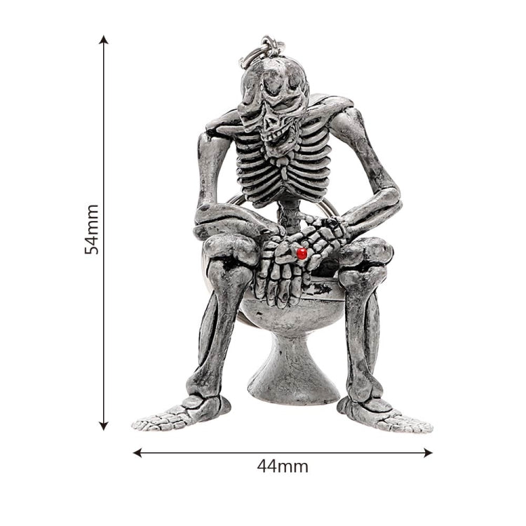 Car Key Rings Toilet Skulls Keychain Cool Purse Bag Decor Key Chain Rubber Mini Auto Keyfob Car Styling Interior Accessories - Key Rings by PMC TechLife | Online Shopping South Africa | PMC TechLife