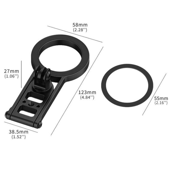 For 2 Card Action Camera Magnetic Bracket Base Bracket Expansion