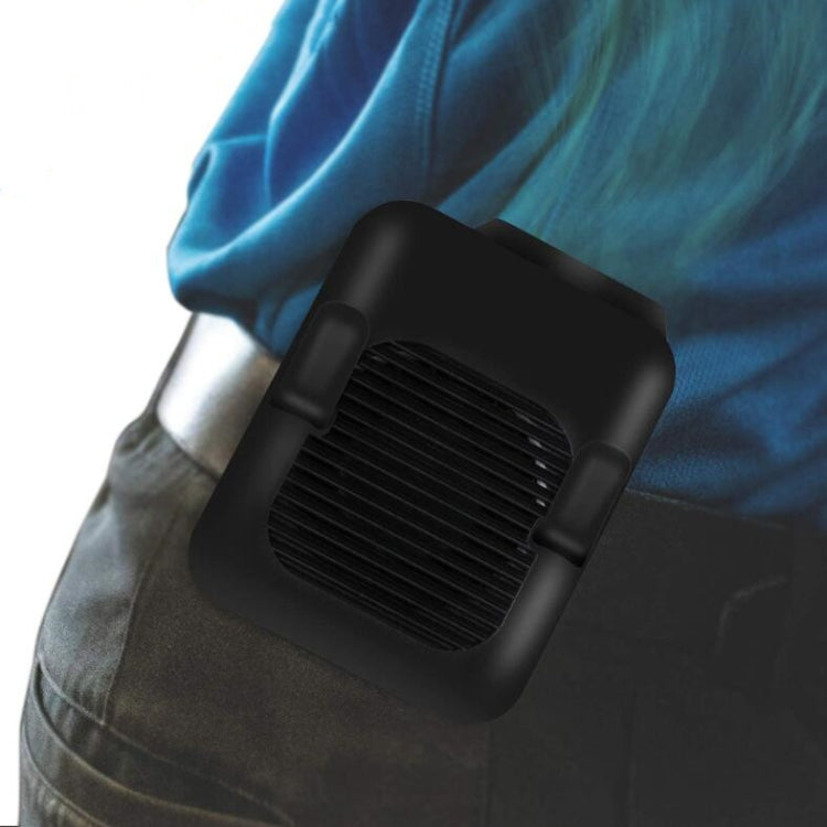 Mini Hanging Waist Fan USB Charging Leafless Portable Handheld Fan, Battery Capacity:6000mAh(Black)