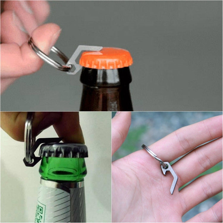 EDC Mini Lightweight Bottle Beer Opener Keyring Pocket Tool Outdoor Camp Hike Utility Gadget Stainless steel - Mountaineering Outfit by PMC TechLife | Online Shopping South Africa | PMC TechLife | Buy Now Pay Later Mobicred
