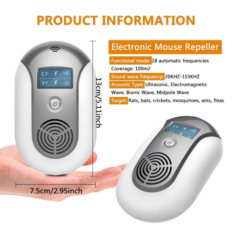 Electronic Pest Control Ultrasonic Pest Repeller(Grey) - Repellents by PMC TechLife | Online Shopping South Africa | PMC TechLife