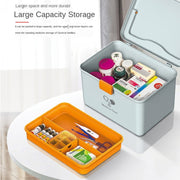 Jinlongxing 9659 Mini Household Plastic Portable Medicine Storage Box, Size:21x15x15.3cm(Blue)