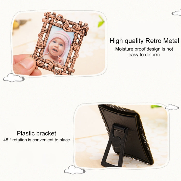 2 PCS Creative Metal Vintage Photo Frame(Lace Heart) - Photo Albums & Photo Frames by PMC TechLife | Online Shopping South Africa | PMC TechLife