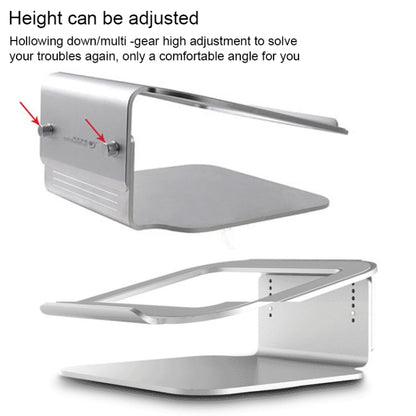 Height Adjustable Aluminum Alloy Laptop Cooling Stand 360 Rotation Ergonomic 10-17 inch Notebook Holder for MacBook Air Pro - free shipping - PMC Jewellery - Order now!