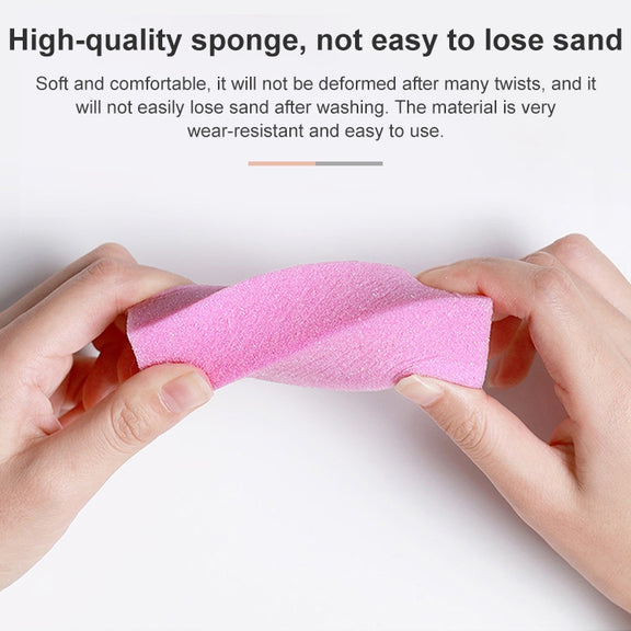 10 PCS Tofu Block Nail Polish Four Squares High Elastic Cotton Manicure Sand Block (Orange)