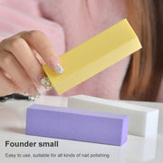 10 PCS Tofu Block Nail Polish Four Squares High Elastic Cotton Manicure Sand Block (Blue)