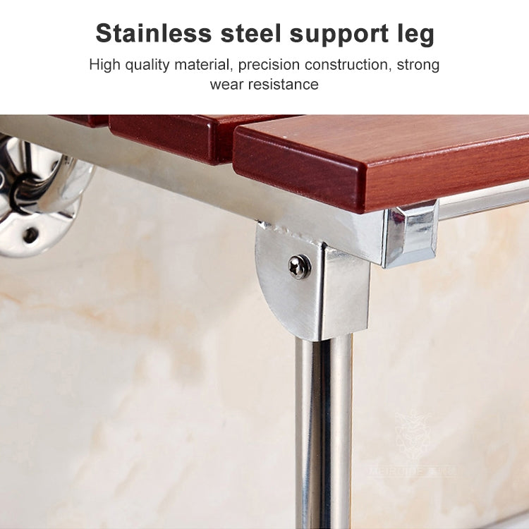 Wood Folding Wall Mounted Relaxation Shower Chair Solid Seat - Bath Footstools & Chair by PMC TechLife | Online Shopping South Africa | PMC TechLife