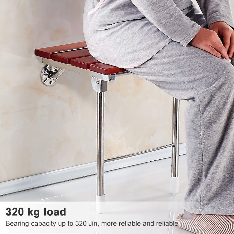 Wood Folding Wall Mounted Relaxation Shower Chair Solid Seat - Bath Footstools & Chair by PMC TechLife | Online Shopping South Africa | PMC TechLife
