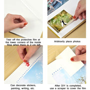Retro Art DIY Handmade Photo Album Self-Adhesive Film Album, Colour:18 inch Apricot Blossom(30 White Card Inner Pages)