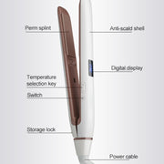 Hair Straightener Iron LED Display Ceramic Coating Plate Ionic Curling Iron, Plug Standard:EU