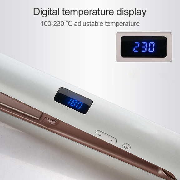 Hair Straightener Iron LED Display Ceramic Coating Plate Ionic Curling Iron, Plug Standard:EU