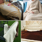 Winter Sofa Blanket Double Thick Cashmere Coral Fleece Ofice Nap Blanket, Size:1.5x2m(Silver Grey)