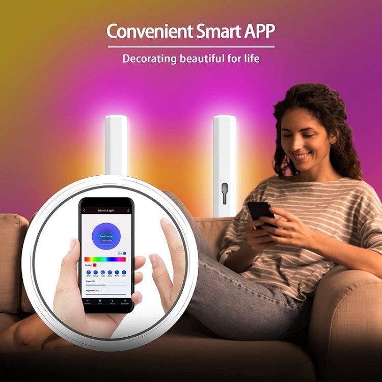 2pcs/box RGB Desktop Background Music Rhythm Pickup Ambient Light, Version: Bluetooth(UK Plug) - free shipping - PMC TechLife - Order now!