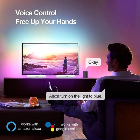 2pcs/box RGB Desktop Background Music Rhythm Pickup Ambient Light, Version: Bluetooth(UK Plug)