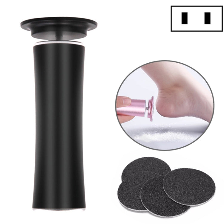 Electric Foot File Speed Adjustable Sandpaper Discs Callus Remover Pedicure Fast Remove Feet Hard Cracked Dry Dead Skin Tool, Plug Type:US plug(Black) - free shipping - PMC TechLife - Order now!