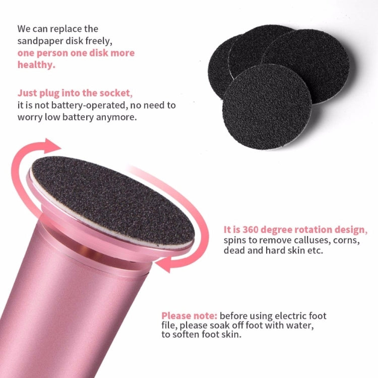 Electric Foot File Speed Adjustable Sandpaper Discs Callus Remover Pedicure Fast Remove Feet Hard Cracked Dry Dead Skin Tool, Plug Type:US plug(Black) - free shipping - PMC TechLife - Order now!