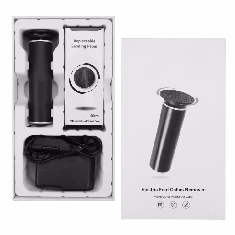 Electric Foot File Speed Adjustable Sandpaper Discs Callus Remover Pedicure Fast Remove Feet Hard Cracked Dry Dead Skin Tool, Plug Type:US plug(Black) - free shipping - PMC TechLife - Order now!