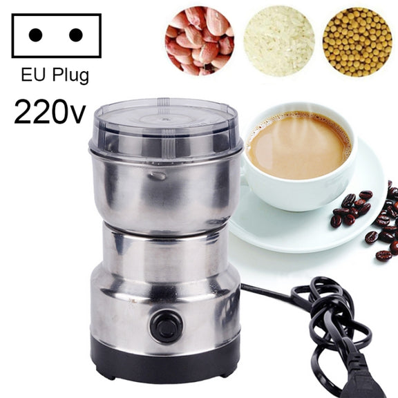 Multi-functional Coffee Grinder Stainless Electric Bean Grinder Herbal Medicine Grinding Machine, EU Plug