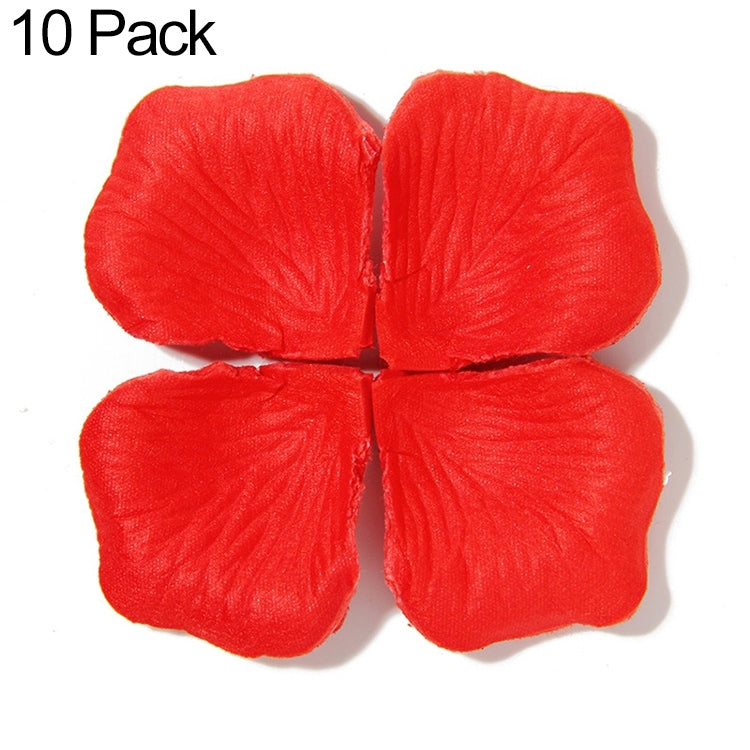 1000pcs / 10 Pack Artificial Wedding Rose Petals Flowers Wedding Decorations(Red) - Decorative Flowers & Wreaths by PMC TechLife | Online Shopping South Africa | PMC TechLife