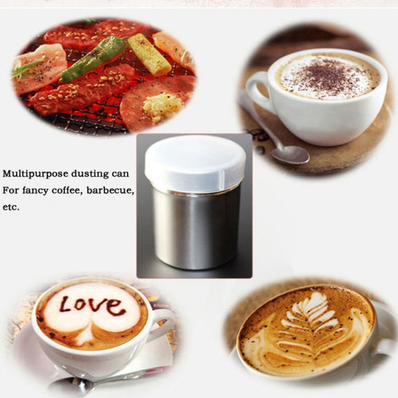 Stainless Steel 304 Dusting Powder Condiment Tank Fine Mesh Barrel Cocoa Powder Household Kitchen Tools