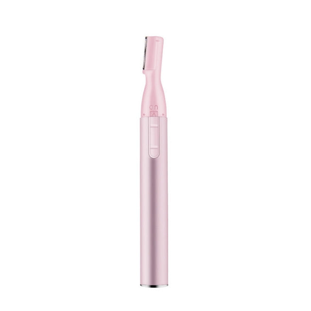 Portable Electric Eyebrow Face Hair Trimmer Micro Precision Removal Clipper Shaver Face Care Shaving Trimmers(Metal powder)