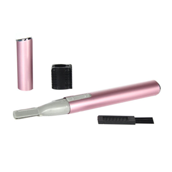 Portable Electric Eyebrow Face Hair Trimmer Micro Precision Removal Clipper Shaver Face Care Shaving Trimmers(Metal powder)