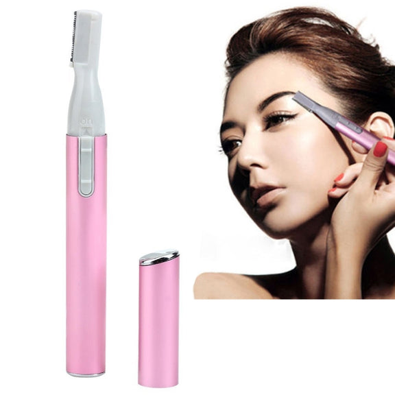 Portable Electric Eyebrow Face Hair Trimmer Micro Precision Removal Clipper Shaver Face Care Shaving Trimmers(Metal powder)