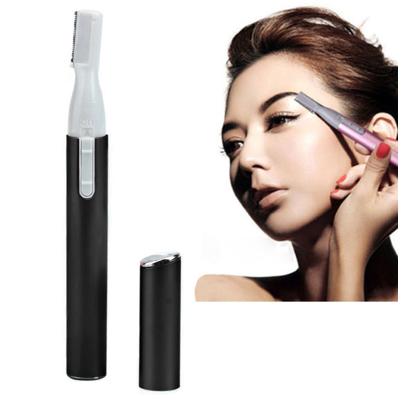 Portable Electric Eyebrow Face Hair Trimmer Micro Precision Removal Clipper Shaver Face Care Shaving Trimmers(Classic black)