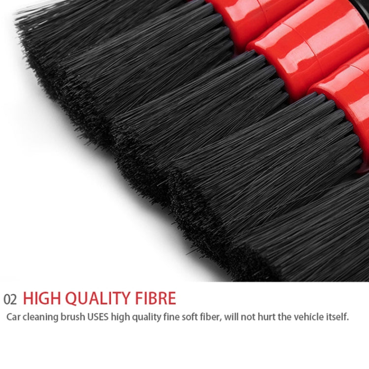 5 in 1 Car Detailing Brush Cleaning Natural Boar Hair Brushes Auto Detail Tools Products Wheels Dashboard,Random Color Delivery - Car washing supplies by PMC TechLife | Online Shopping South Africa | PMC TechLife