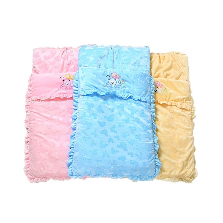 Autumn and Winter Models Thicken Baby Sleeping Bag Cartoon Embroidery Baby Stroller Accessories(Blue) - Sleeping Bag by PMC Jewellery | Online Shopping South Africa | PMC Jewellery | Buy Now Pay Later Mobicred