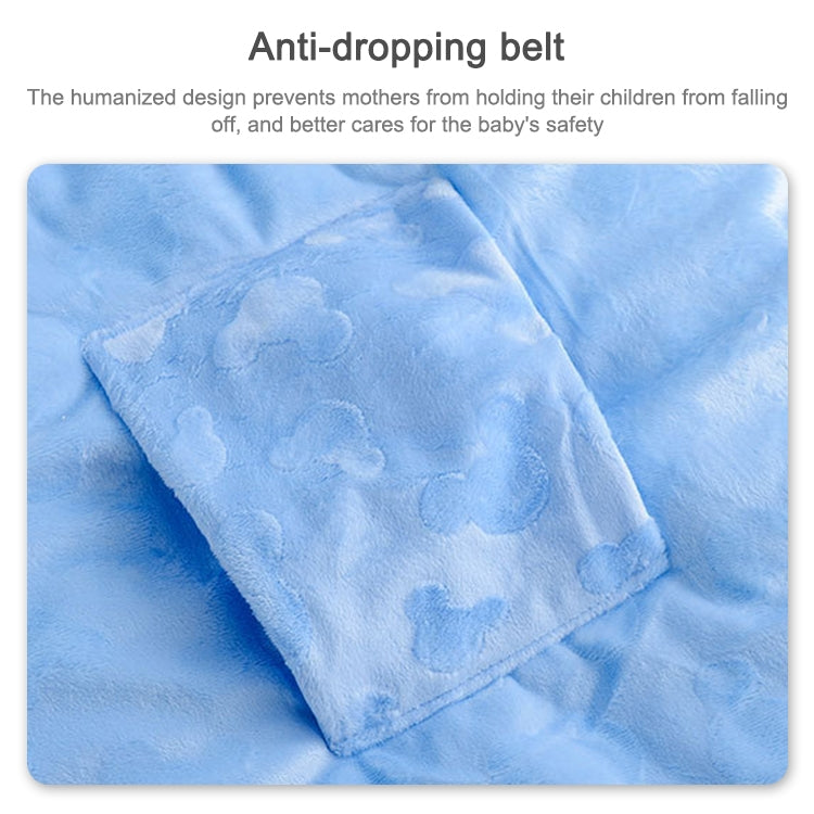 Autumn and Winter Models Thicken Baby Sleeping Bag Cartoon Embroidery Baby Stroller Accessories(Blue)