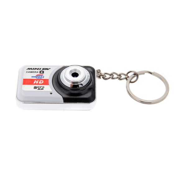 X6 Portable Ultra Mini HD Kids Digital Camera DV Camcorder with Key Ring, Support TF Card(Glamour Gray)