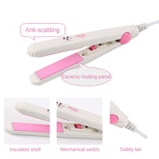 Mini Professional Hair Tools Smoothing Corrugated Travel Straightening Irons(Light Purple Duck)