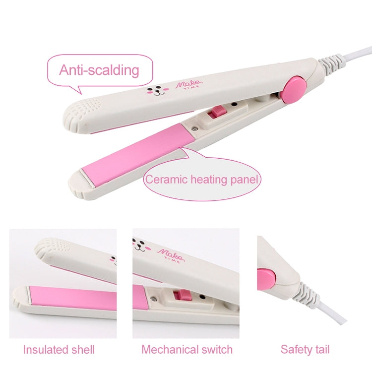 Mini Professional Hair Tools Smoothing Corrugated Travel Straightening Irons(Light Purple Duck)
