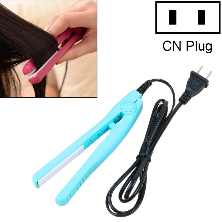 Mini Hair Straightener Ceramic Tourmaline Plates Curler(Blue) - Hair Curler by PMC TechLife | Online Shopping South Africa | PMC TechLife