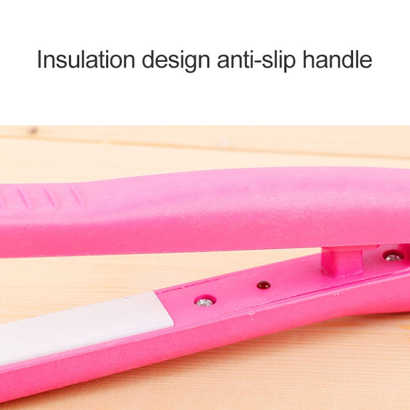 Mini Hair Straightener Ceramic Tourmaline Plates Curler(Black)