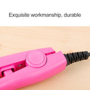 Mini Hair Straightener Ceramic Tourmaline Plates Curler(Pink)