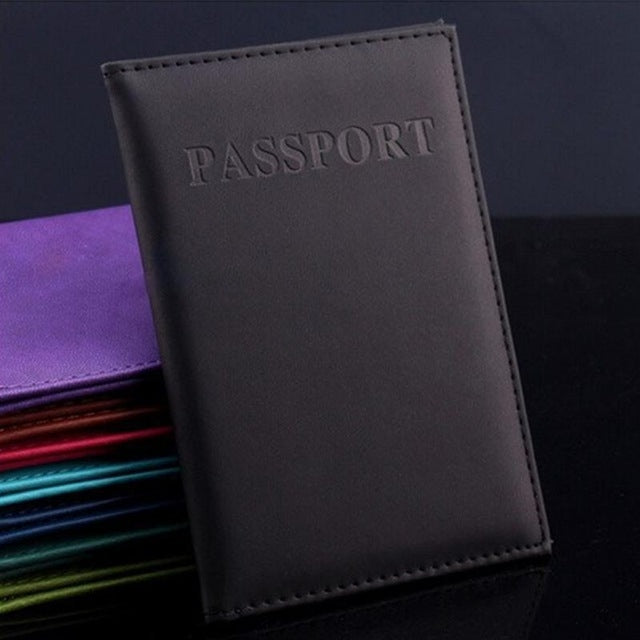 Artificial Leather Travel Passport Cover(black) - Card & Passport Bags by PMC TechLife | Online Shopping South Africa | PMC TechLife