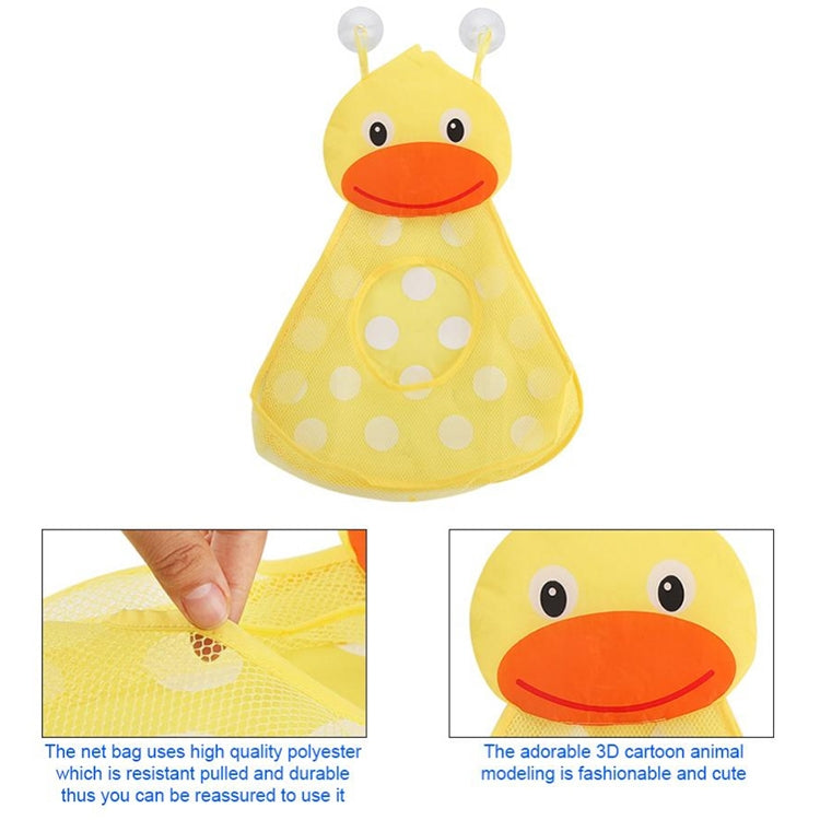 Baby Shower Bath Toys Storage Mesh Bag with Strong Suction Cups(Yellow) - Storage Bags by PMC TechLife | Online Shopping South Africa | PMC TechLife