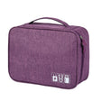 Digital Cable Bag Men Portable Travel Gadgets Pouch Power Cord Charger Headset Organizer(Purple) - Storage Bags by PMC TechLife | Online Shopping South Africa | PMC TechLife | Buy Now Pay Later Mobicred