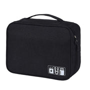 Digital Cable Bag Men Portable Travel Gadgets Pouch Power Cord Charger Headset Organizer(Black)