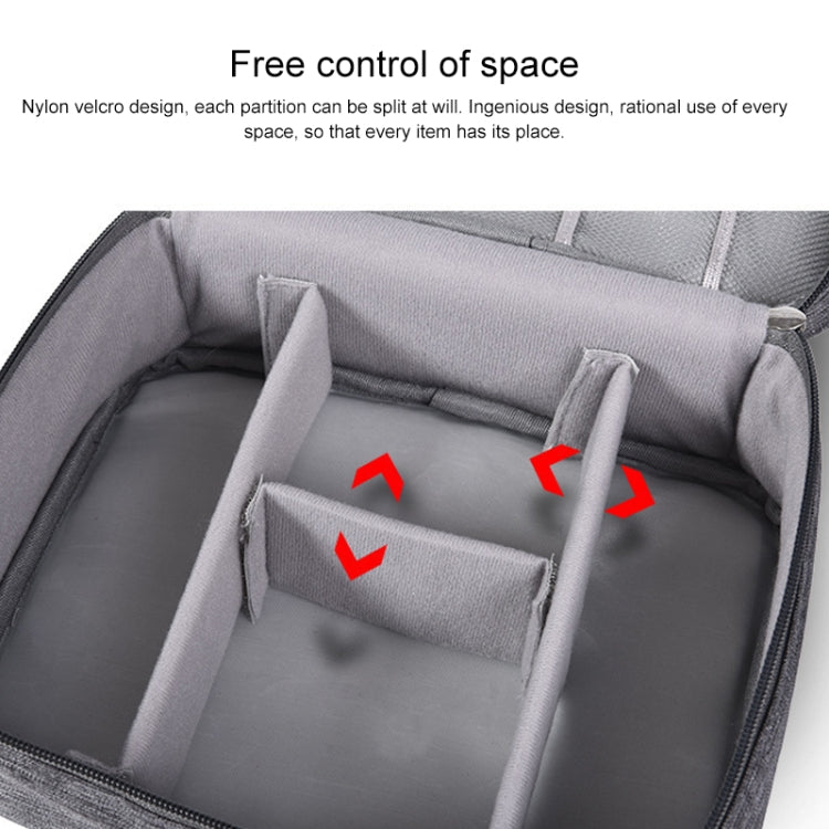 Digital Cable Bag Men Portable Travel Gadgets Pouch Power Cord Charger Headset Organizer(Gray)