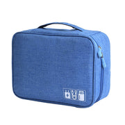 Digital Cable Bag Men Portable Travel Gadgets Pouch Power Cord Charger Headset Organizer(Sky blue)