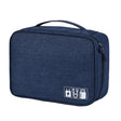 Digital Cable Bag Men Portable Travel Gadgets Pouch Power Cord Charger Headset Organizer(Navy) - Storage Bags by PMC TechLife | Online Shopping South Africa | PMC TechLife | Buy Now Pay Later Mobicred